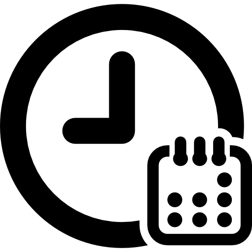 Ícone de calendário e relógio