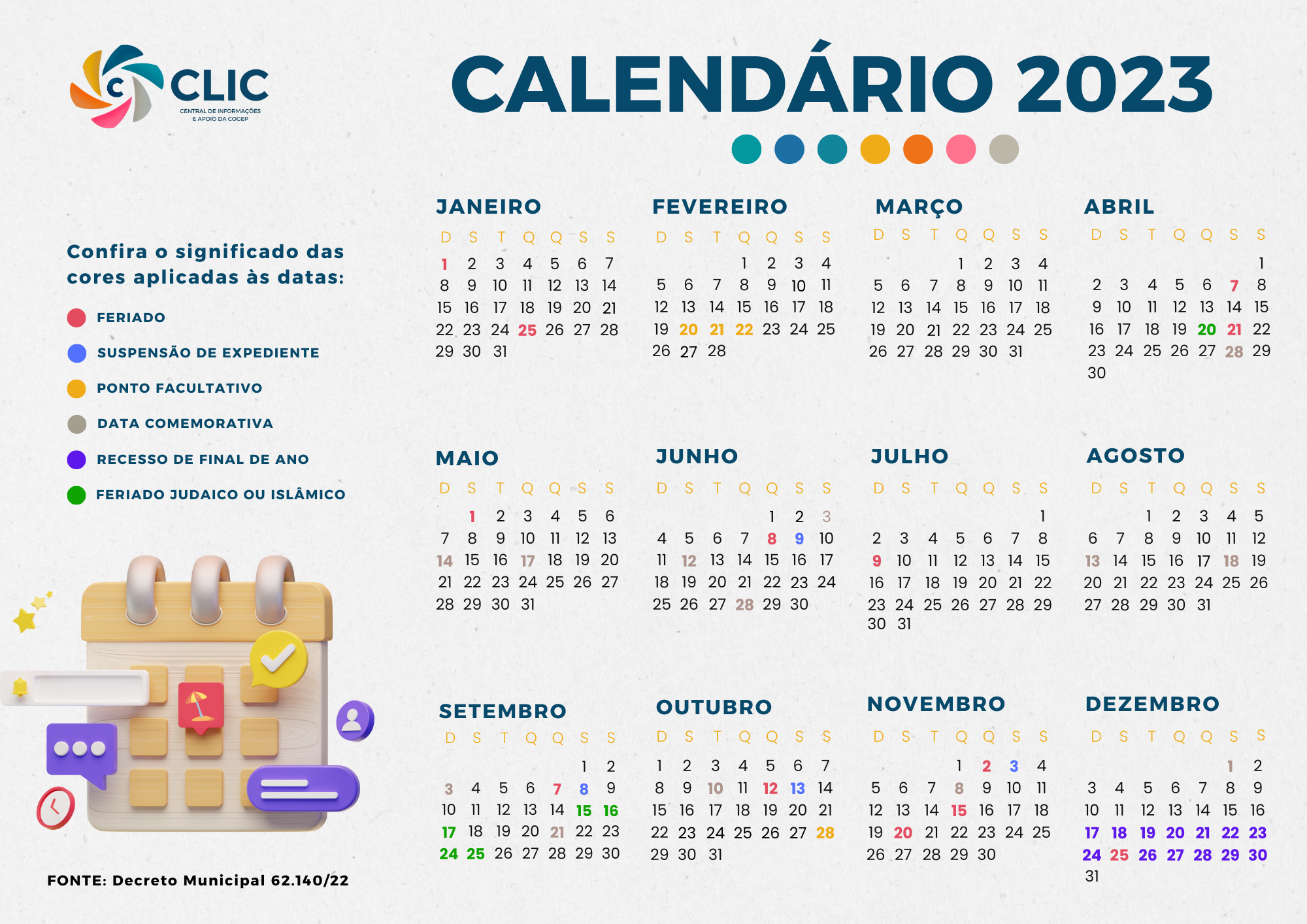 Conheça as datas comemorativas e feriados de agosto de 2022